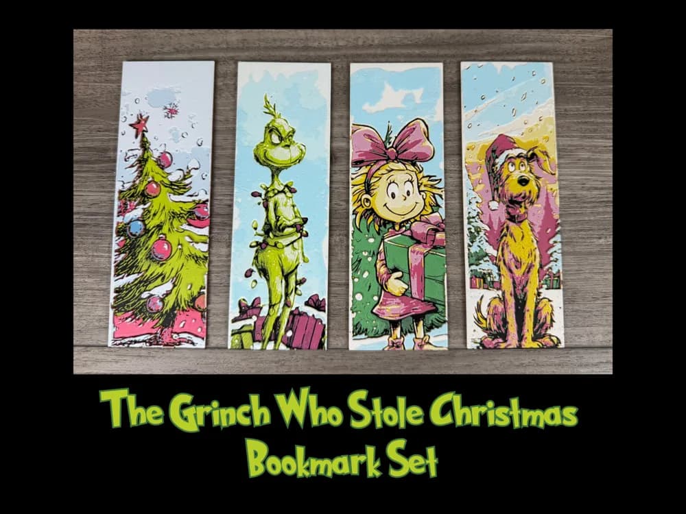 The Grinch Who Stole Christmas - Bookmark Set by Canadian Gamer HueForge model: The Grinch Who Stole Christmas - Bookmark Set by Canadian Gamer