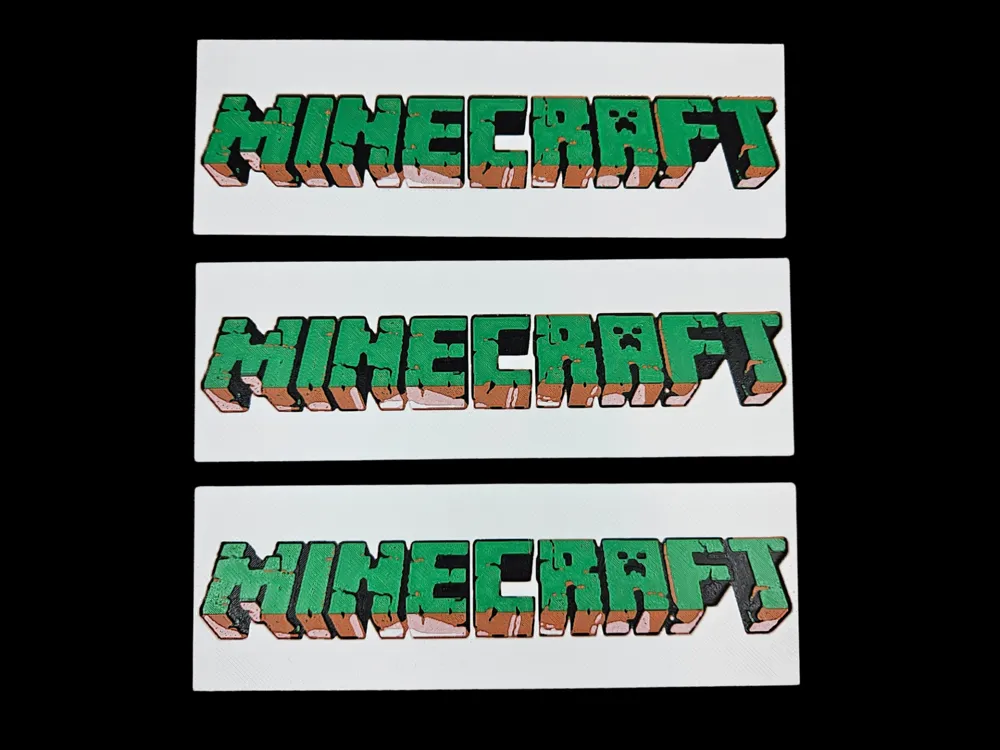 HueForge model: Minecraft Logo Bookmark by BusyKikiBee