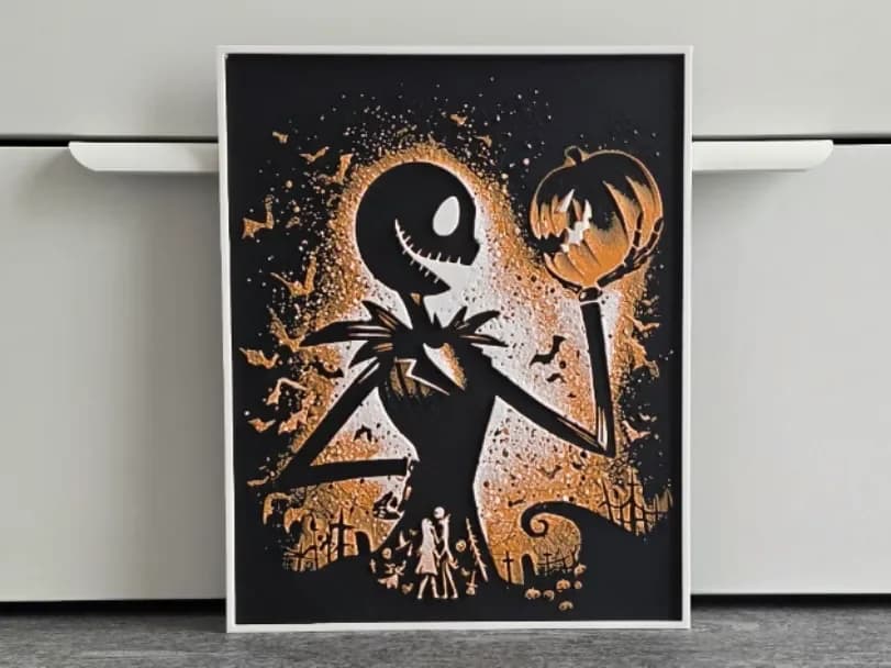 Disney The Pumpkin King Hueforge HALLOWEEN SPECIAL by RIVY3Dprint HueForge model: Disney The Pumpkin King Hueforge HALLOWEEN SPECIAL by RIVY3Dprint