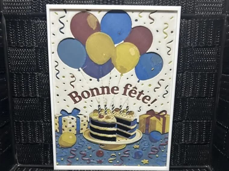 Greeting card "Happy Birthday" by JoDau HueForge model: Greeting card "Happy Birthday" by JoDau