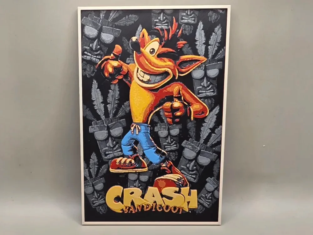 Crash Bandicoot - HueForge by keko HueForge model: Crash Bandicoot - HueForge by keko