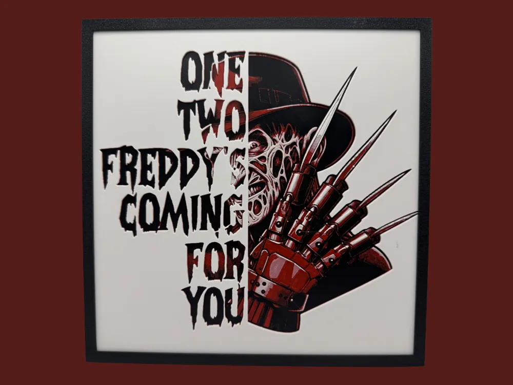 HueForge model: Freddy Krueger - One Two Coming for You by Canadian Gamer