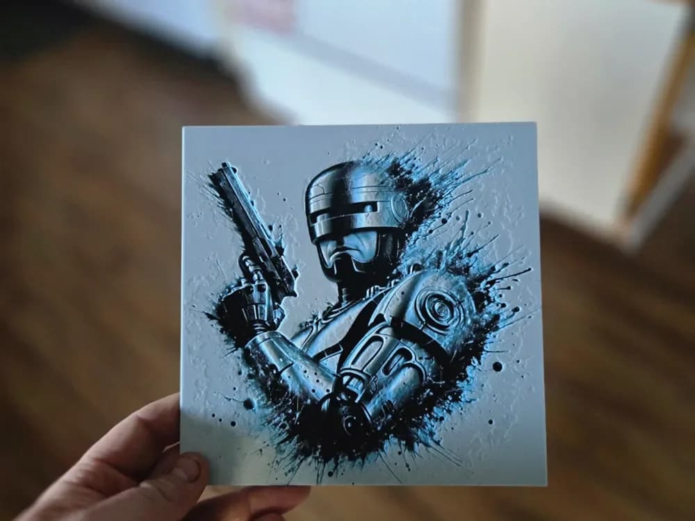 Graffiti Robocop Hueforge by 3Ree Printing HueForge model: Graffiti Robocop Hueforge by 3Ree Printing