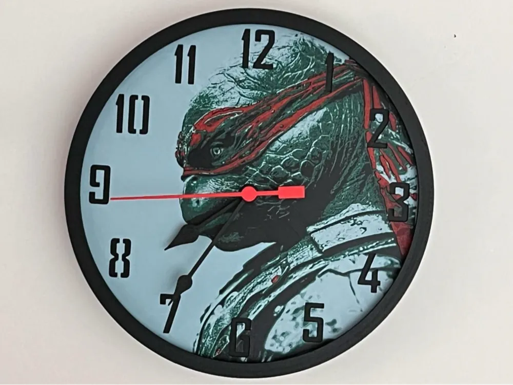 HueForge model: Customizable Clock - Teenage Mutant Ninja Turtles by 3djd