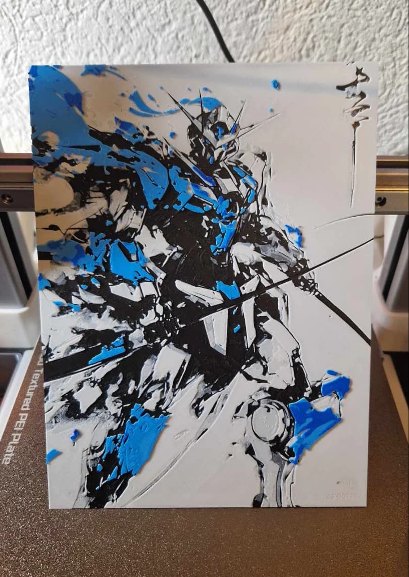 Gundam Blue Hueforge by Dakiren HueForge model: Gundam Blue Hueforge by Dakiren