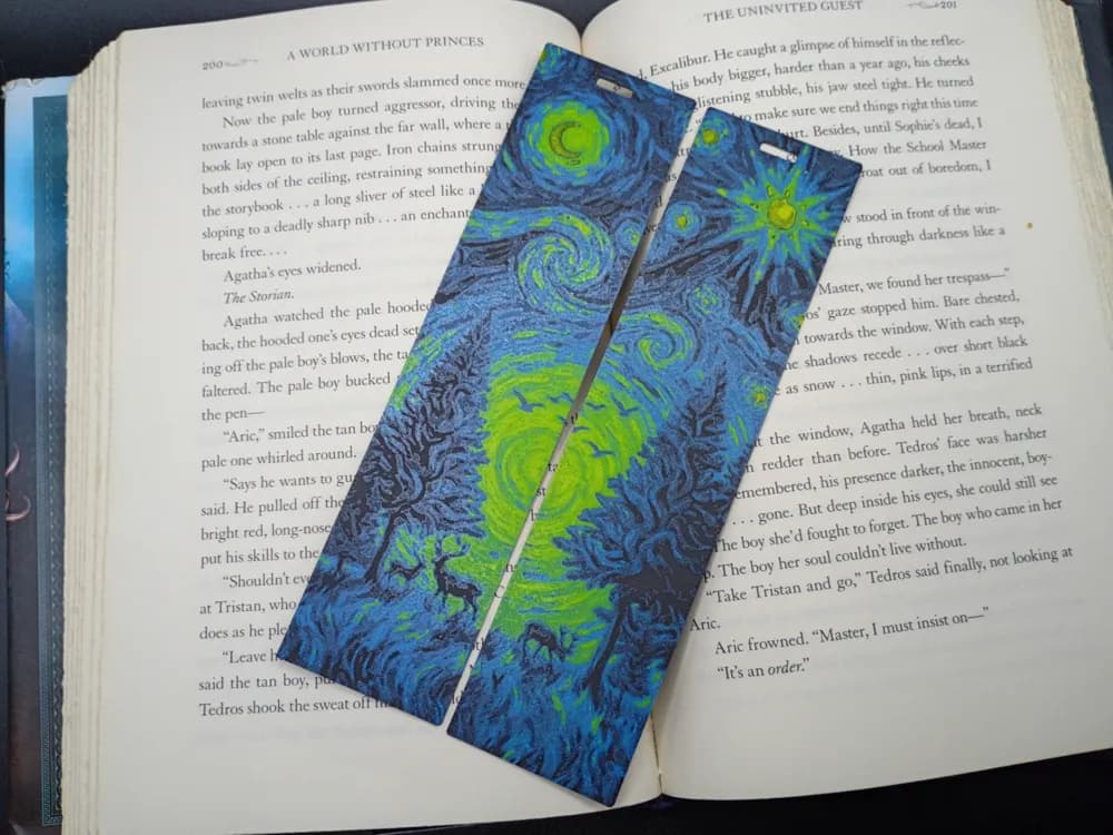 Starry Forest Bookmark Set by 3djd HueForge model: Starry Forest Bookmark Set by 3djd