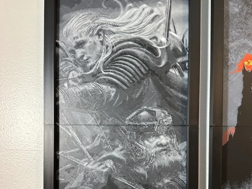 HueForge model: Legolas & Gimli 2-piece Hueforge by Hey Ben