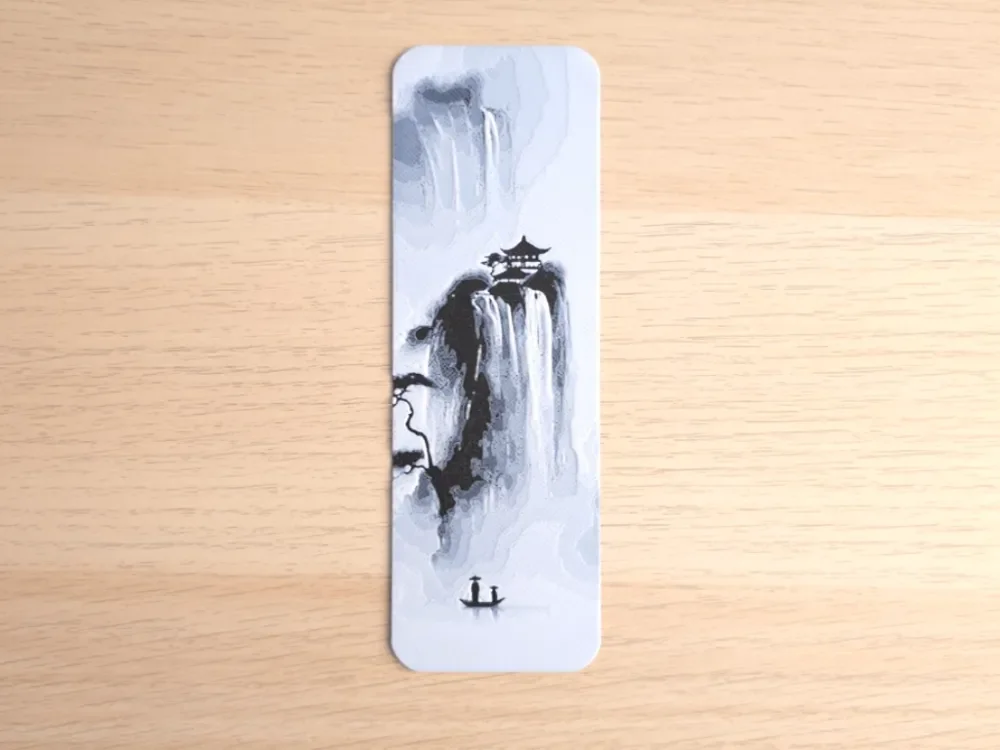 Waterfall Japanese 2 Bookmark by Atrus Design HueForge model: Waterfall Japanese 2 Bookmark by Atrus Design