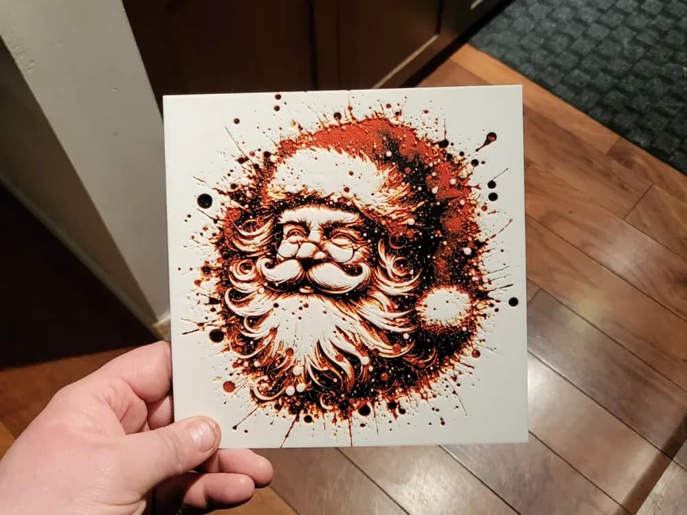 Graffiti Santa Hueforge by 3Ree Printing HueForge model: Graffiti Santa Hueforge by 3Ree Printing