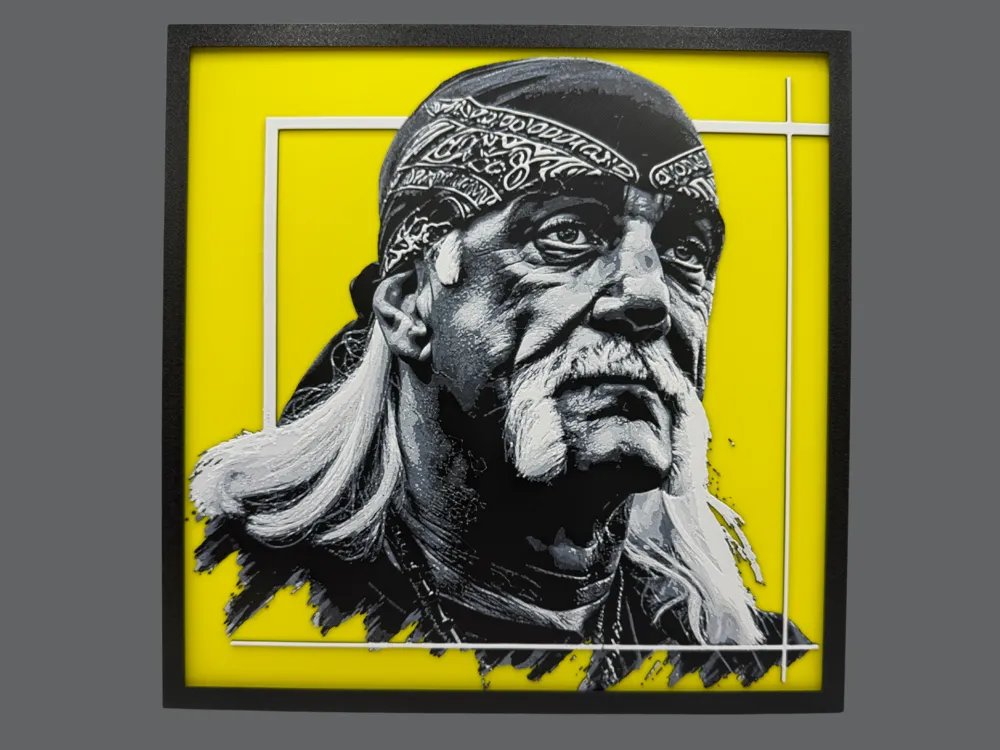 Hulk Hogan by Canadian Gamer HueForge model: Hulk Hogan by Canadian Gamer