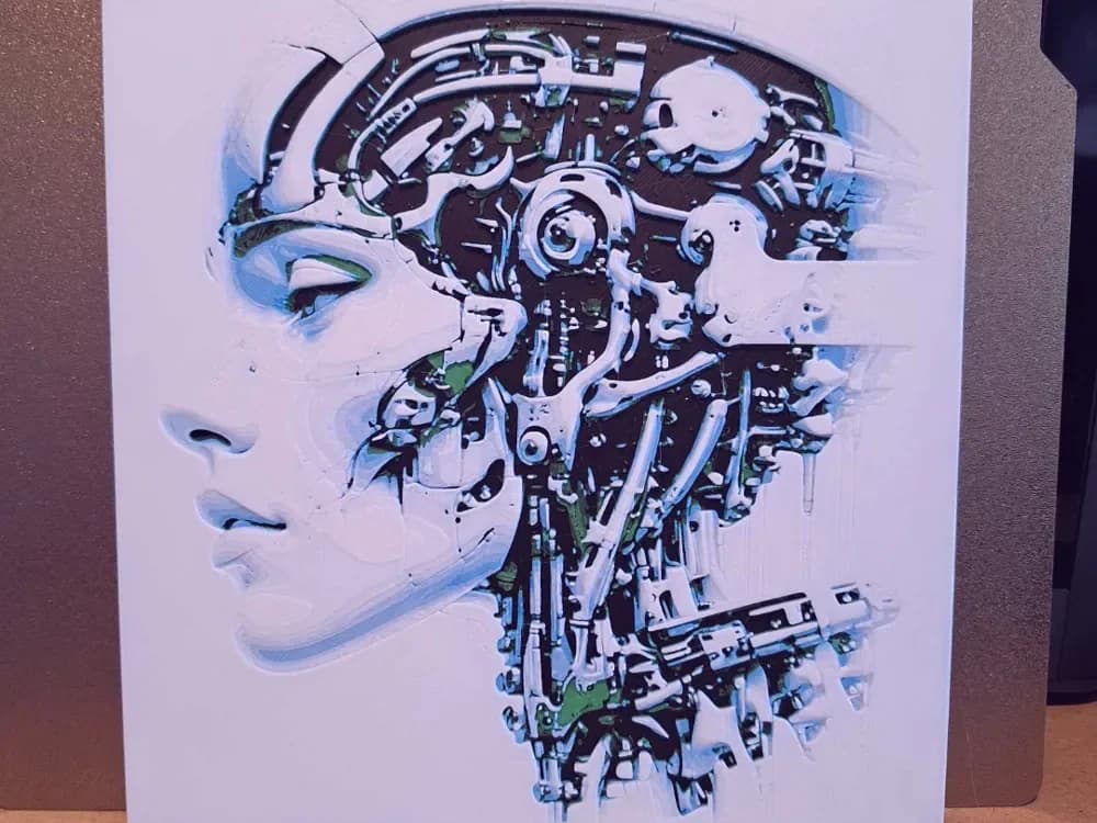 Mechanics of the mind - Hueforge 4 colours by 3dGlow HueForge model: Mechanics of the mind - Hueforge 4 colours by 3dGlow