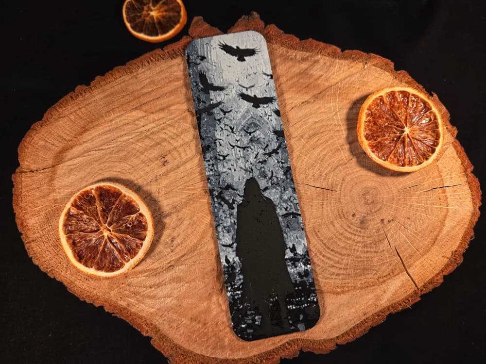 Shadow of the Raven bookmark by EternalDesigns3D HueForge model: Shadow of the Raven bookmark by EternalDesigns3D