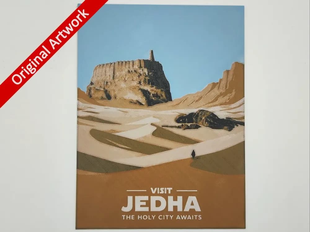 Jedha travel poster - hueforge by Altf4-Formation HueForge model: Jedha travel poster - hueforge by Altf4-Formation
