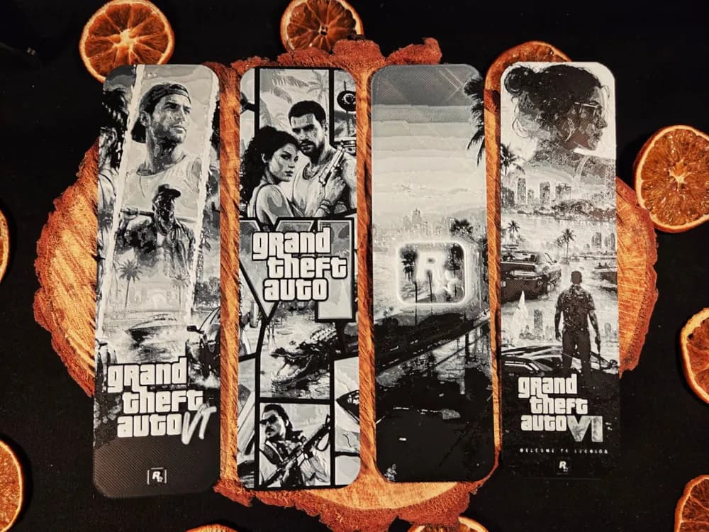 GTA 6 bookmark set by EternalDesigns3D HueForge model: GTA 6 bookmark set by EternalDesigns3D