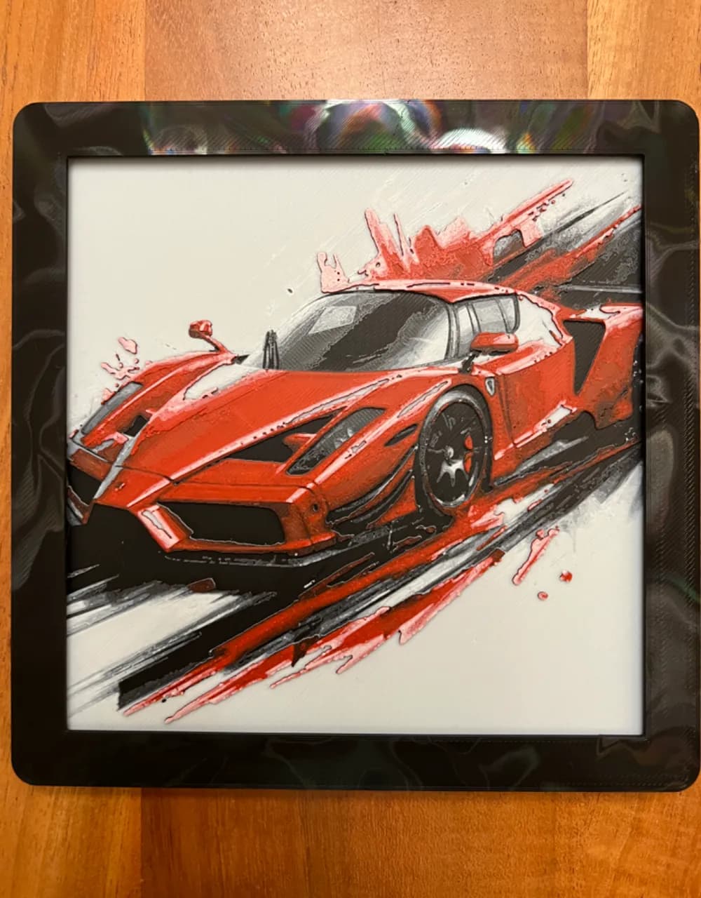 Ferrari F40 by JustBe 3D Printing HueForge model: Ferrari F40 by JustBe 3D Printing