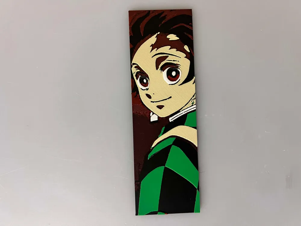 Demon Slayer, Tanjiro Kamado - Bookmark by 3djd HueForge model: Demon Slayer, Tanjiro Kamado - Bookmark by 3djd