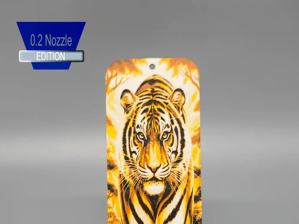 "Bookmark" Tiger Prowling Colorful by BLUSH Designs HueForge model: "Bookmark" Tiger Prowling Colorful by BLUSH Designs