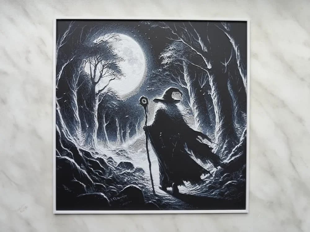 Druid in Woods - Hueforge by BeaN HueForge model: Druid in Woods - Hueforge by BeaN
