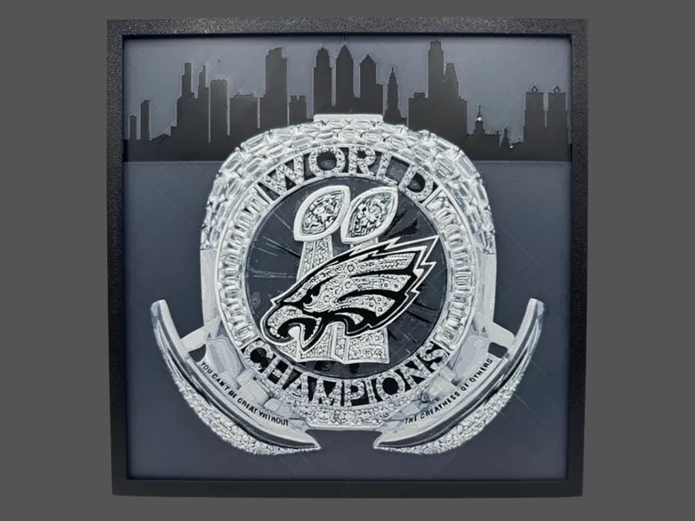HueForge model: Philadelphia Eagles - Championship Ring by Canadian Gamer