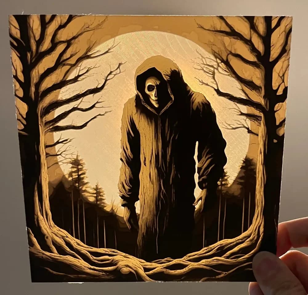 Grim Reaper - Dual Lithophane Hueforge Print Grim Reaper - Dual Lithophane Hueforge Print