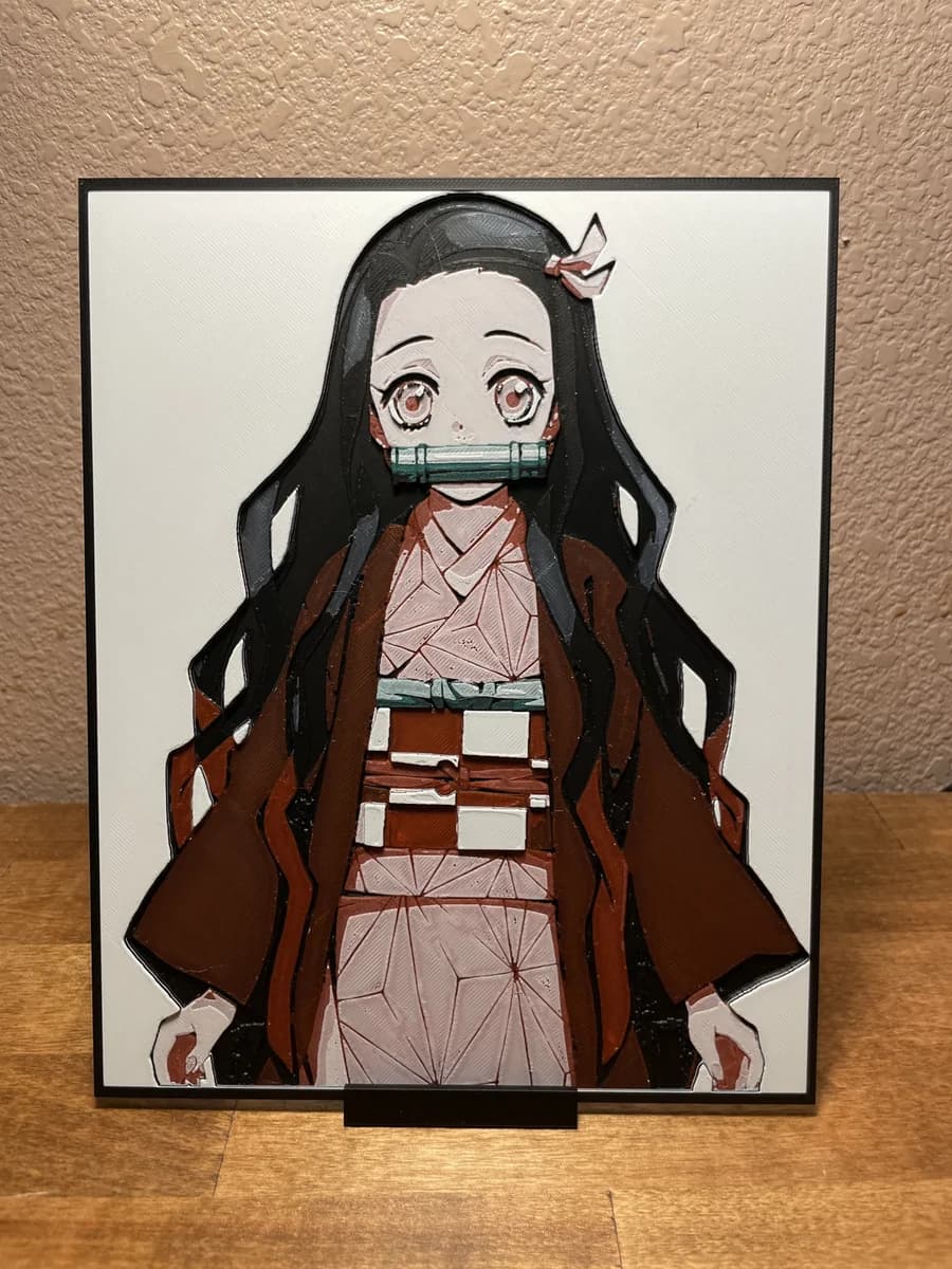 Nezuko - Hueforge by Cloudy Nostalgia HueForge model: Nezuko - Hueforge by Cloudy Nostalgia