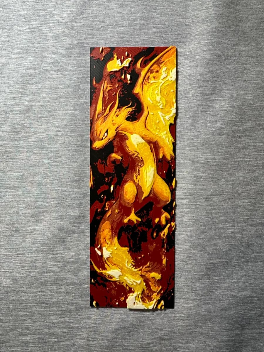 HueForge model: Charizard Hueforge Bookmark by Hey Ben
