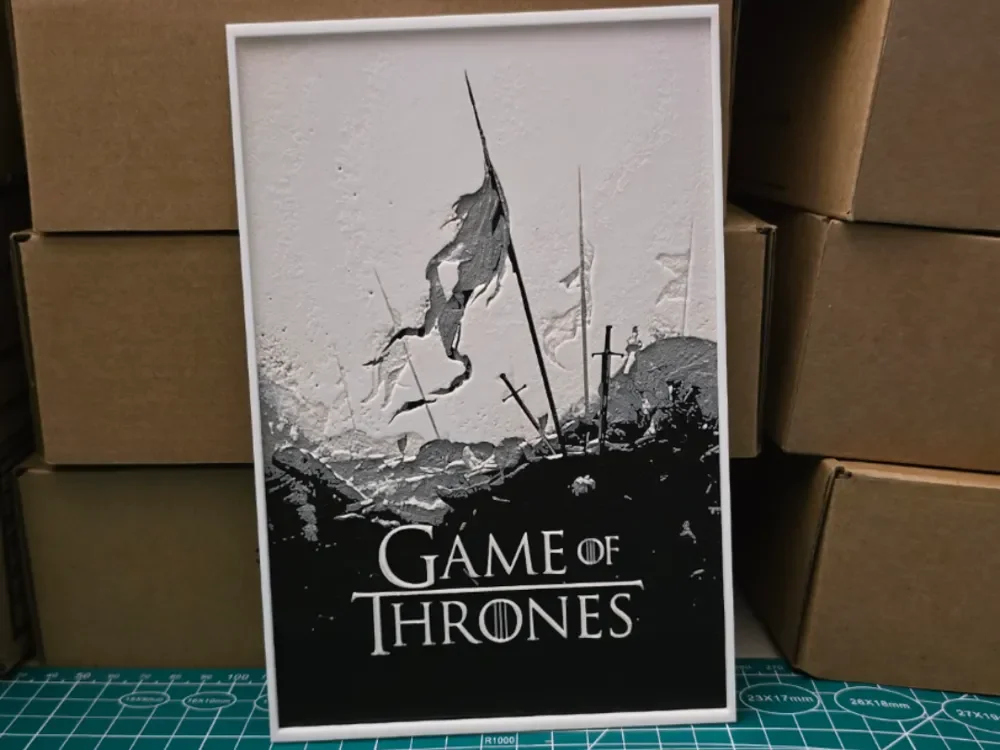Game of Thrones Poster - Hueforge Art by Lumpy3D HueForge model: Game of Thrones Poster - Hueforge Art by Lumpy3D