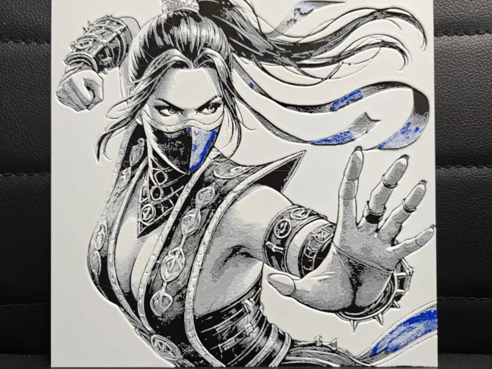 HueForge model: Kitana Mortal Kombat by TheHueforgeLady