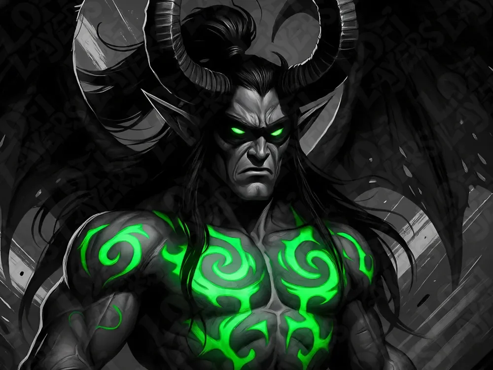 Illidan Stormrage Hueforge by LoFi Layers HueForge model: Illidan Stormrage Hueforge by LoFi Layers