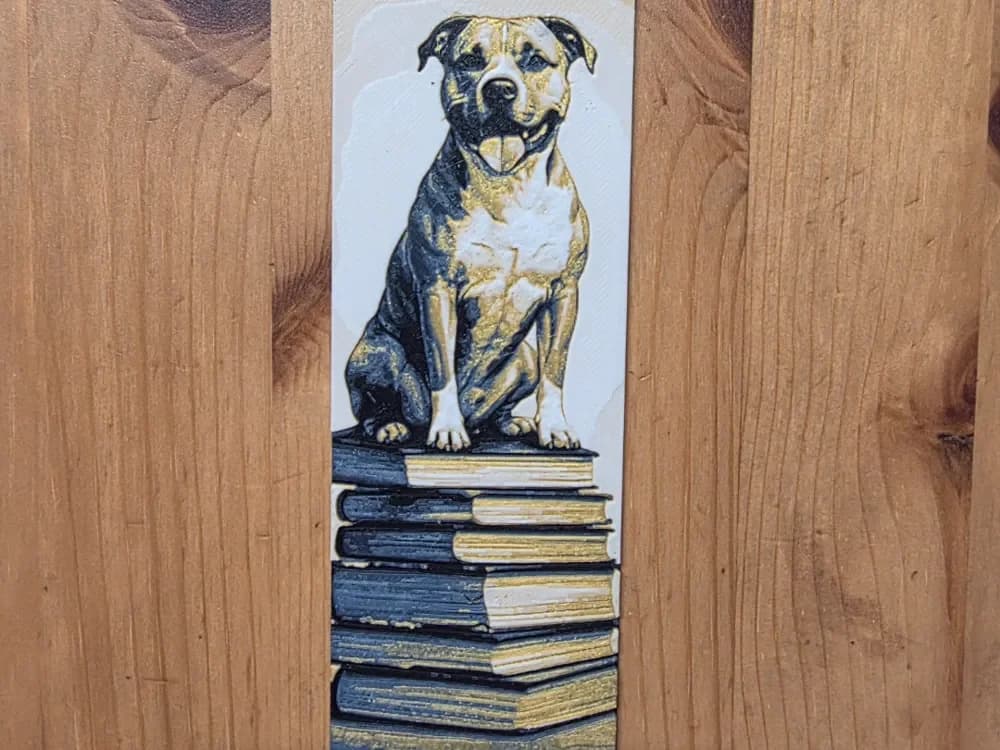 Pitbull Bookmark by Morganja HueForge model: Pitbull Bookmark by Morganja