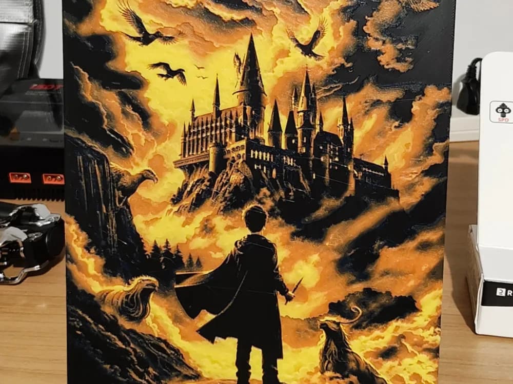 Harry Potter Hogwarts Hueforge by enricoRE HueForge model: Harry Potter Hogwarts Hueforge by enricoRE