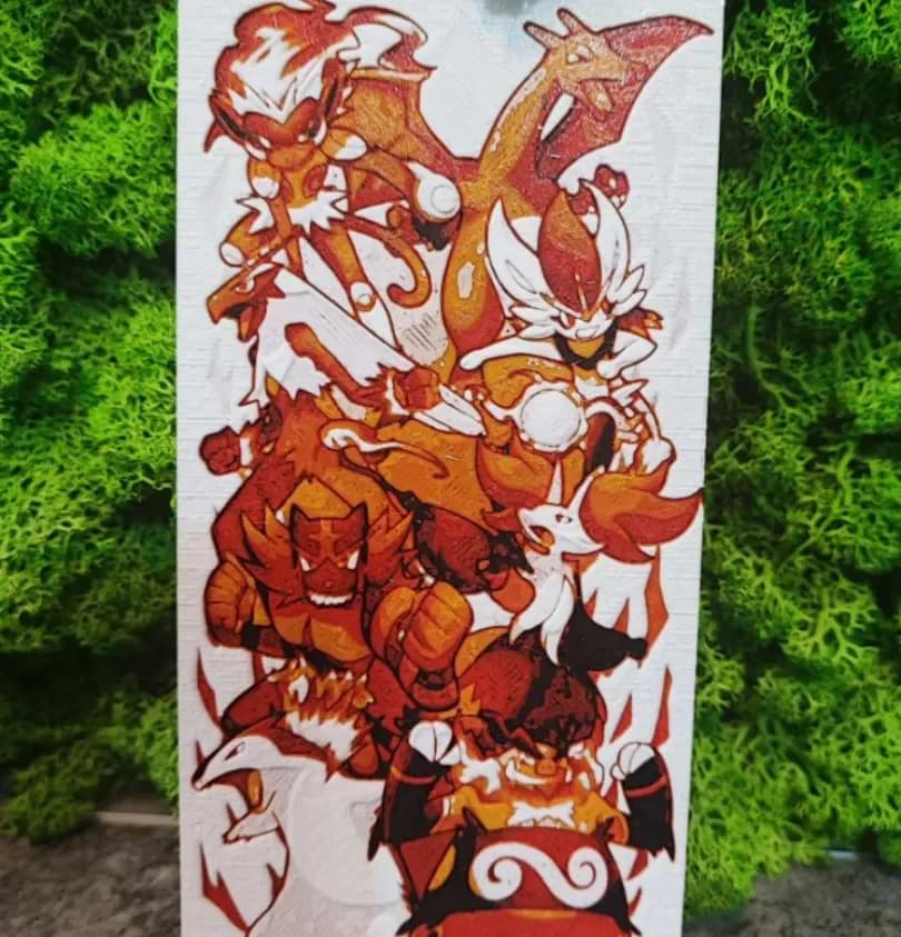 Fire Pokemon collection by Garuda3D HueForge model: Fire Pokemon collection by Garuda3D
