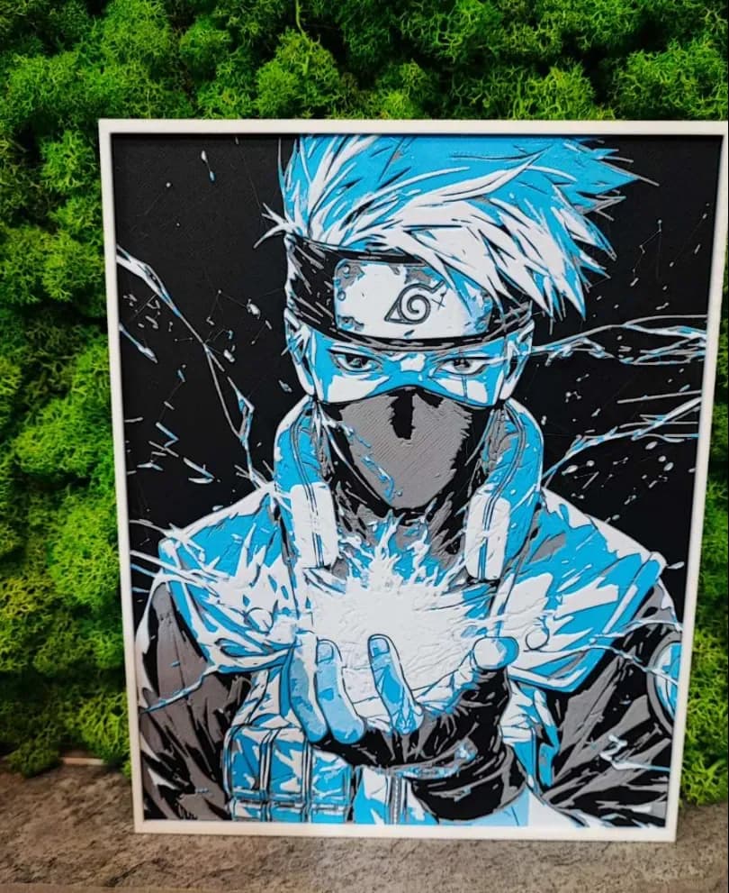 Kakashi - Raikiri by Garuda3D HueForge model: Kakashi - Raikiri by Garuda3D