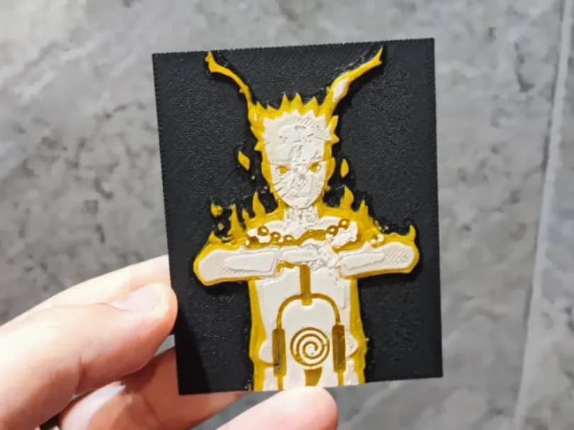 Naruto gift card/ Sticker by Garuda3D HueForge model: Naruto gift card/ Sticker by Garuda3D