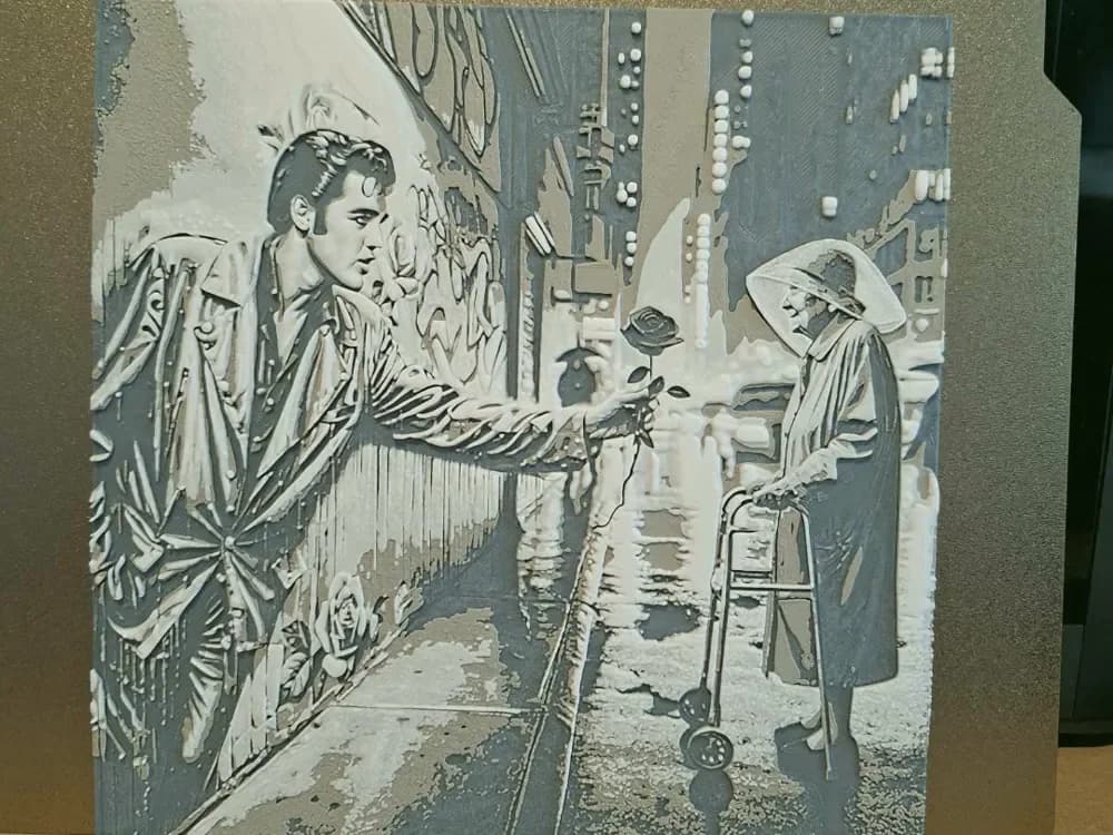 The rose of elvis - Hueforge by 3dGlow HueForge model: The rose of elvis - Hueforge by 3dGlow