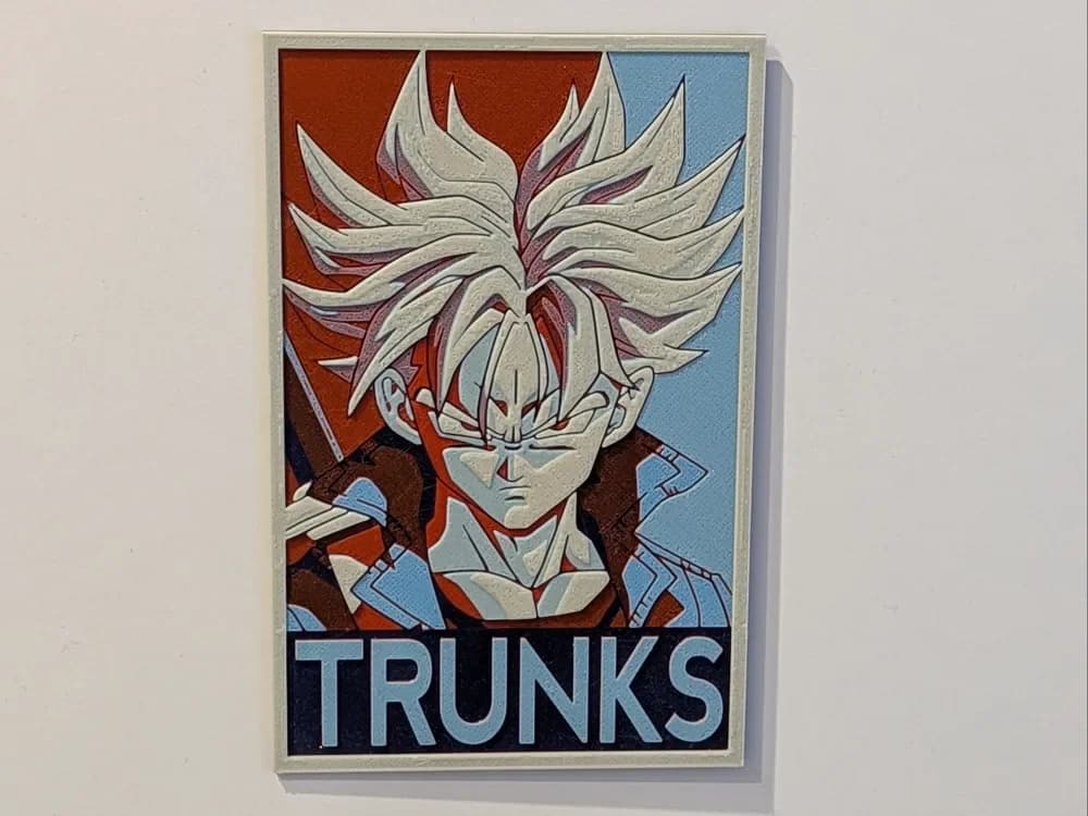 Trunks Pop Art Hueforge by suaimondi HueForge model: Trunks Pop Art Hueforge by suaimondi