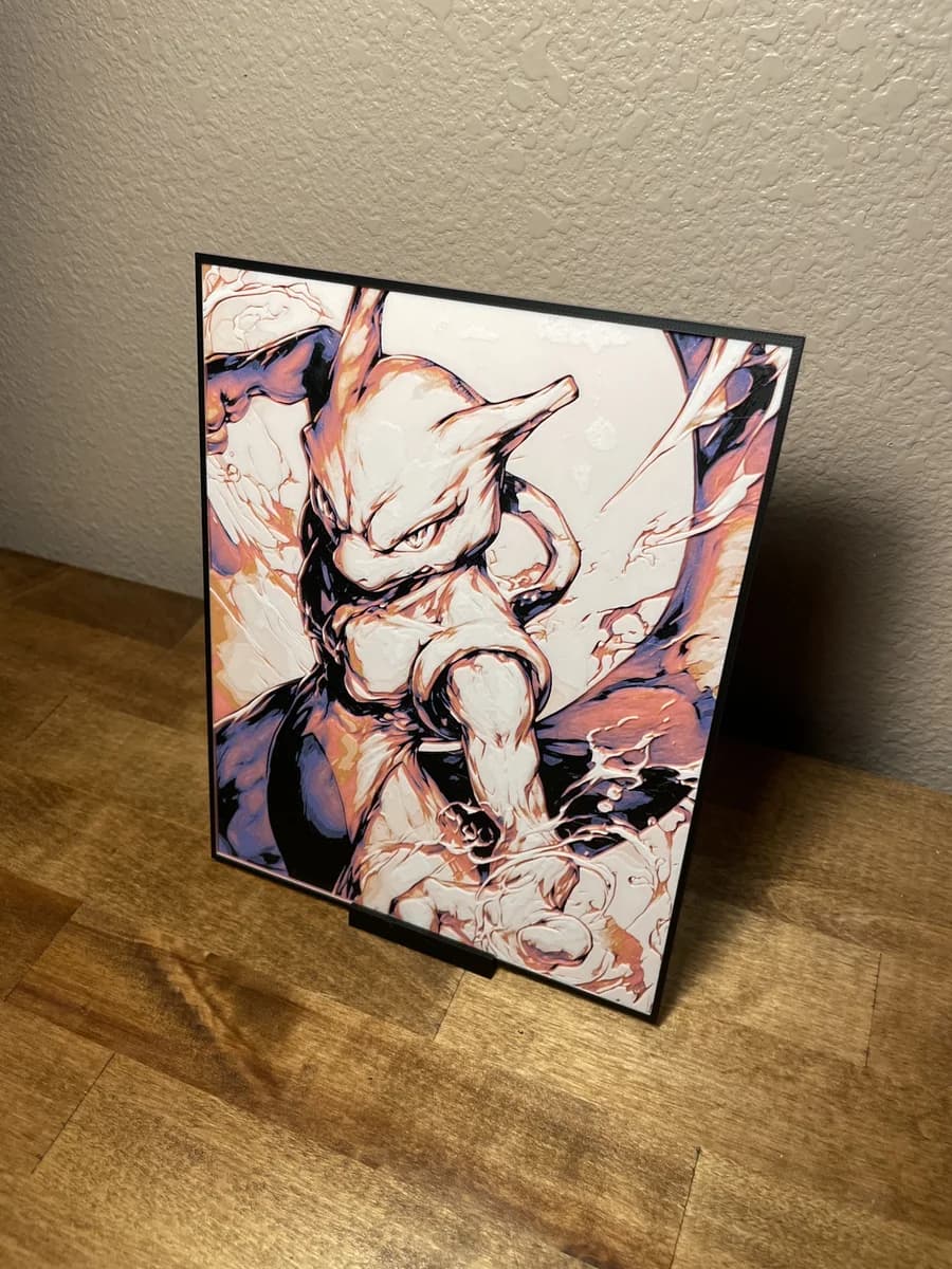 Mewtwo by Cloudy Nostalgia HueForge model: Mewtwo by Cloudy Nostalgia