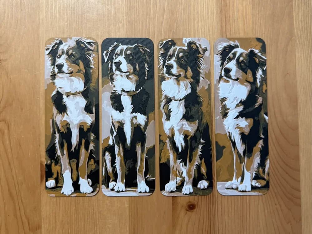 x4 golden retriever bookmarks by Morganja HueForge model: x4 golden retriever bookmarks by Morganja