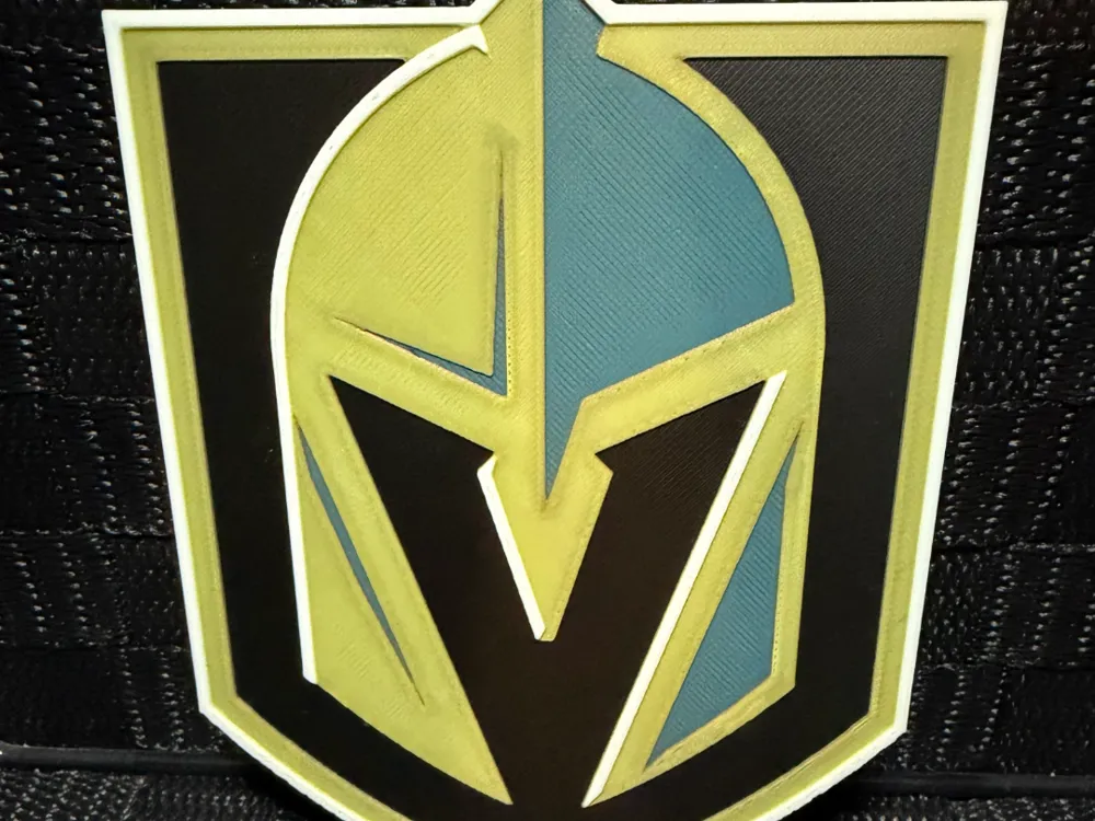 Las Vegas Golden Knight Logo - Hueforge by JoDau HueForge model: Las Vegas Golden Knight Logo - Hueforge by JoDau