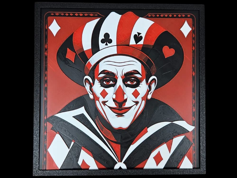 Card Faces: Jester by BusyKikiBee HueForge model: Card Faces: Jester by BusyKikiBee