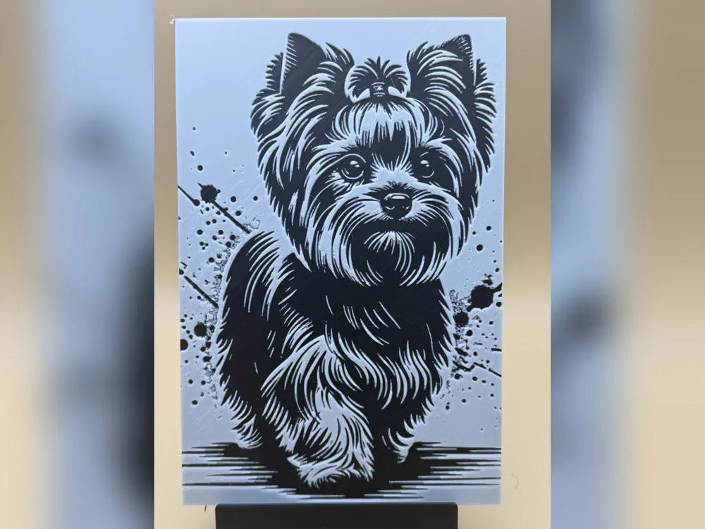 Yorkshire Terrier HueForge Print Yorkshire Terrier HueForge Print