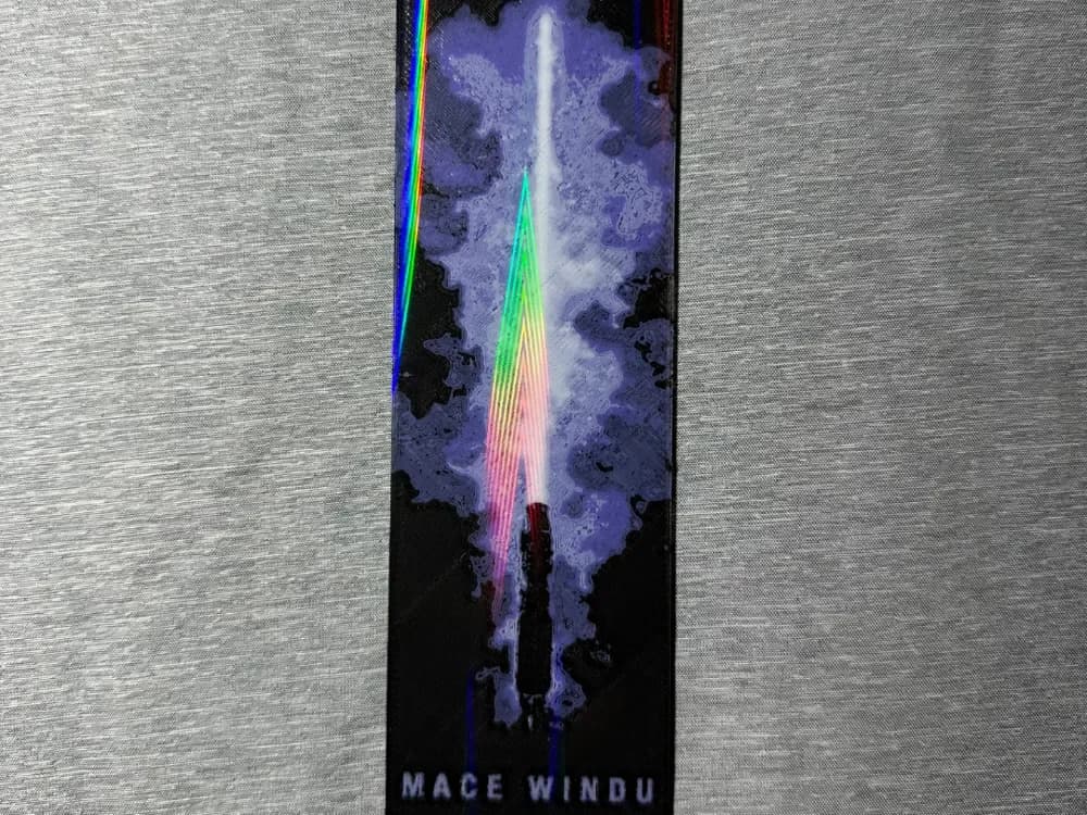 Mace Windu Light Saber Bookmark - Flatforge by Hey Ben HueForge model: Mace Windu Light Saber Bookmark - Flatforge by Hey Ben