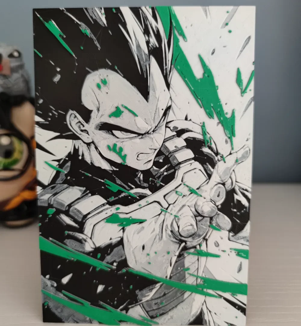 Hueforge Vegeta (DBZ) by Litolunar HueForge model: Hueforge Vegeta (DBZ) by Litolunar