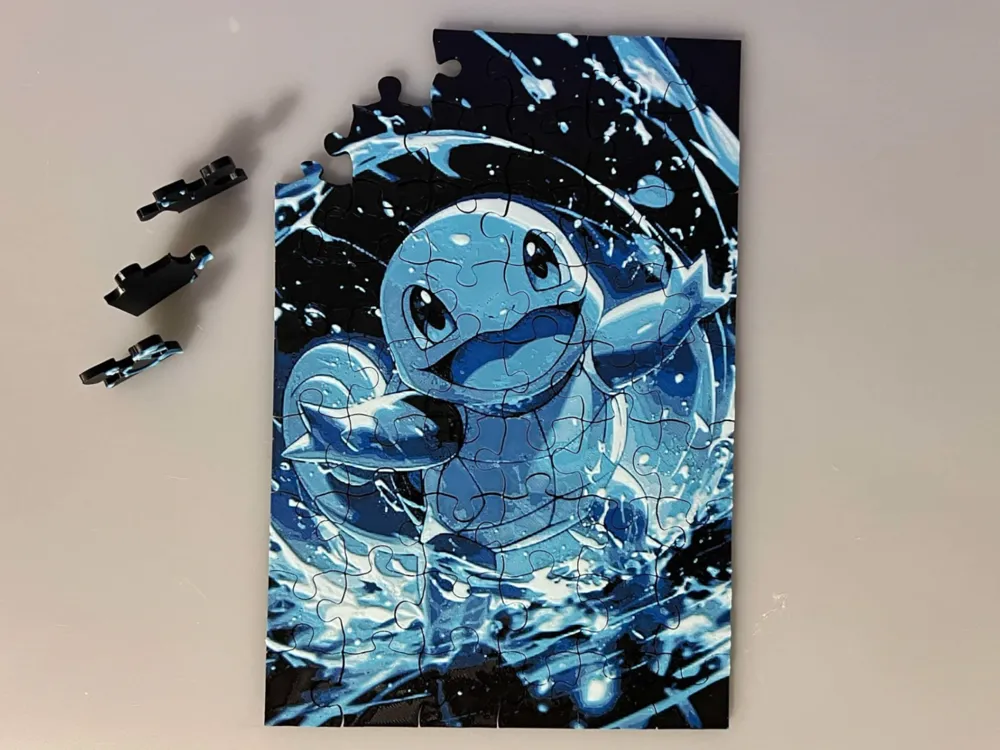 Puzzles: Squirtle Water Pool by 3djd HueForge model: Puzzles: Squirtle Water Pool by 3djd