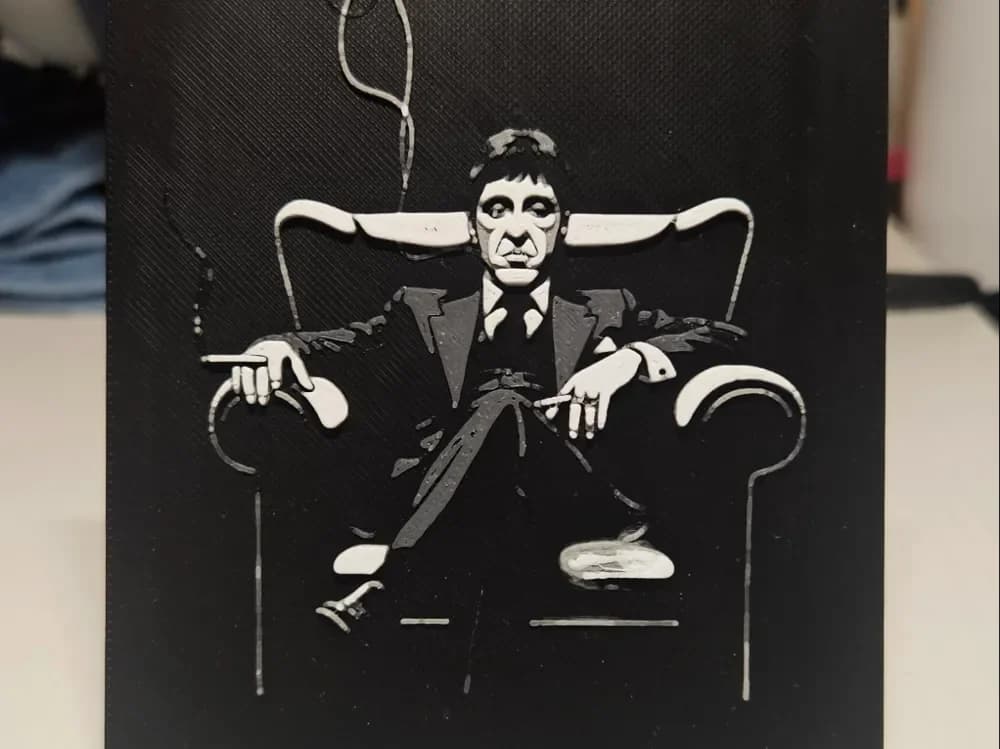 Scarface by Mano's 3d_Art HueForge model: Scarface by Mano's 3d_Art