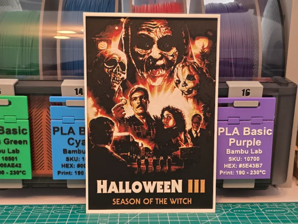 Halloween III: Season of the Witch - Hueforge Art by Lumpy3D HueForge model: Halloween III: Season of the Witch - Hueforge Art by Lumpy3D