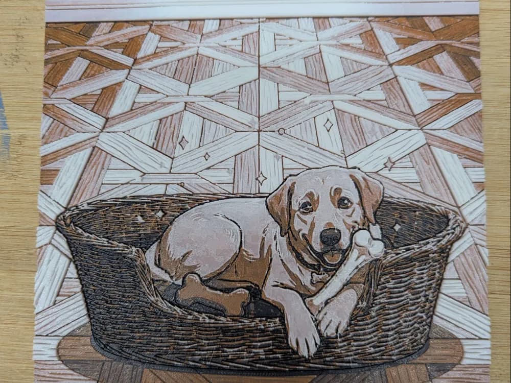 hueforge chien by ZombiePaint3D HueForge model: hueforge chien by ZombiePaint3D