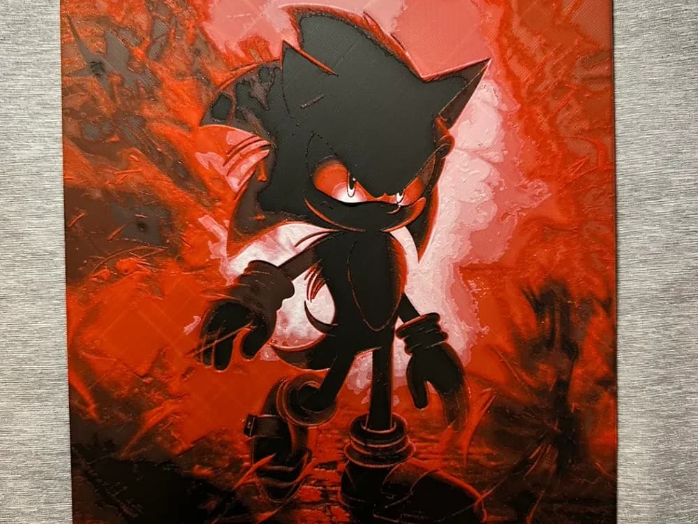 Sonic the Hedgehog Hueforge by Hey Ben HueForge model: Sonic the Hedgehog Hueforge by Hey Ben