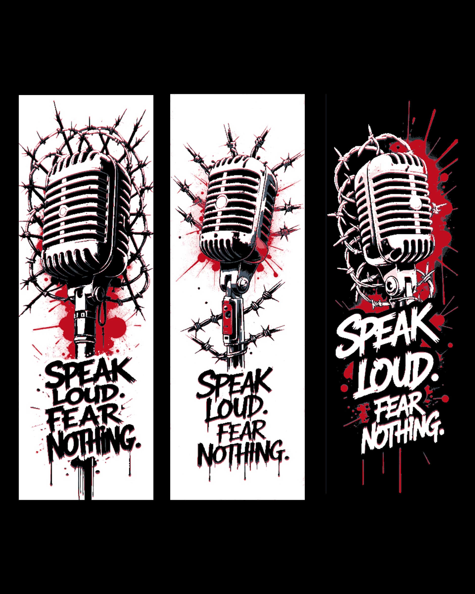 It is time to speak up and not fear - Saying set of bookmarks It is time to speak up and not fear - Saying set of bookmarks