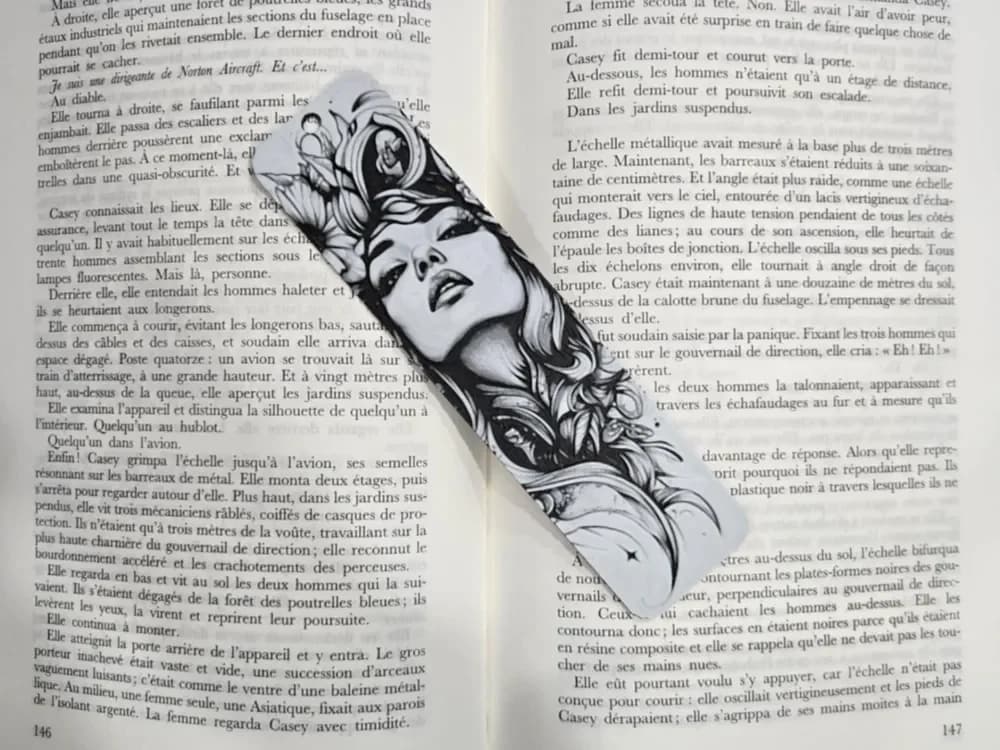 Bookmark Girl Flowers by Kactus Fpv HueForge model: Bookmark Girl Flowers by Kactus Fpv